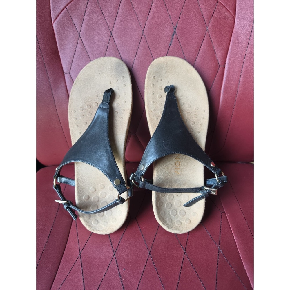 Vionic Brand, Black Casual Sandals, Womens‎ Size 8 Used, Broken In